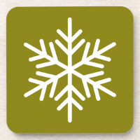 Elegante copo de nieve nórdico de oliva dorada