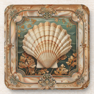Posavasos Elegante Decoración Art Nouveau De La Concha