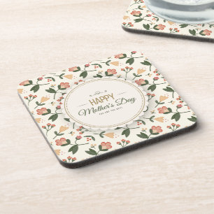 Posavasos Elegante Floral feliz Día de la Madre Montaña