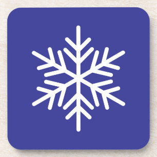 Posavasos Elegante Fun White Nordic Snowflake En Profundo Az