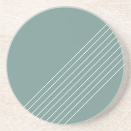 Posavasos Elegante Geométrico Chic Tendencioso en Verde Salv