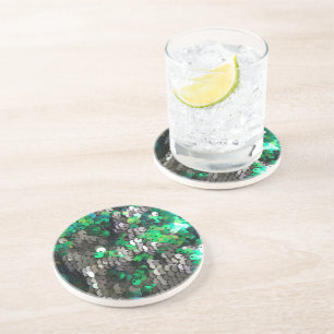 Posavasos Elegante glamour glamour greens grays secuencia de