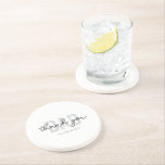 Posavasos Elegante Gracias Papá Sandstone Coaster<br><div class="desc">Elegante Personalizado Gracias A Papá Sandstone. Puede escribir el texto deseado</div>