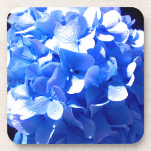 Posavasos Elegante hormigas florales azules de cobalto