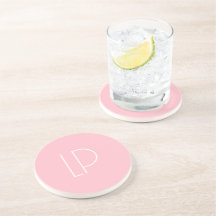 Elegante inicial moderna minimalista en rosa paste
