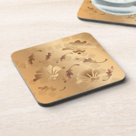 Posavasos Elegante Juego De Pascua Floral Beige Tedado De Or