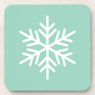 Posavasos Elegante Moda Copo De Nieve Nórdico Blanco En Casa