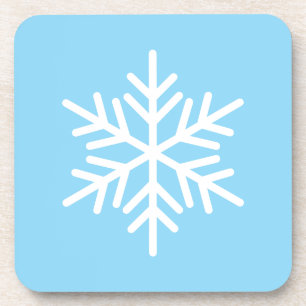 Posavasos Elegante Moda Copo De Nieve Nórdico Blanco Sobre A