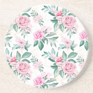 Posavasos Elegante Moda Girly Pink Floral