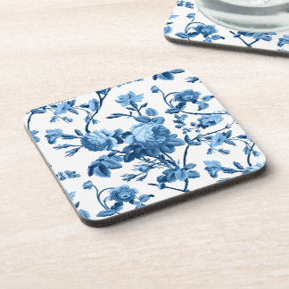 Posavasos Elegante Moda Vintage Azul Rosa Floral
