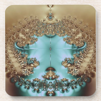 Posavasos Elegante oro real y Aqua