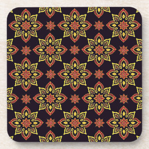 Posavasos Elegante patrón de Mandala floral - Conjunto de 6
