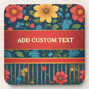 Posavasos Elegante patrón floral