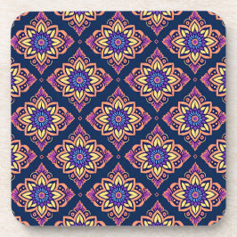 Posavasos Elegante patrón floral de Boho - Conjunto de 6