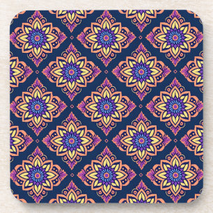 Posavasos Elegante patrón floral de Boho - Conjunto de 6