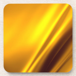 Posavasos Elegante rayado de satén dorado