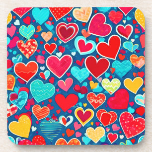 Posavasos Elegante romance: Moda Corazones Elegancia
