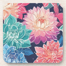 Elegante y colorida Dahlia florida sobre fondo osc