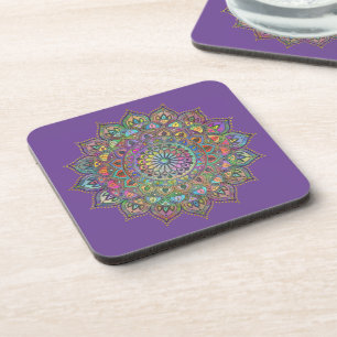 Posavasos Elegante y colorido Mandala estilo India 1