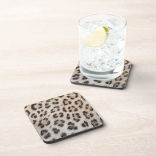 Posavasos Elegante y elegante estampado de animales de piel