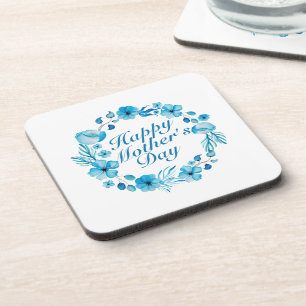 Posavasos Elegante y feliz día de la madre, montaña rusa de