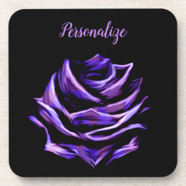 Posavasos Elegante y Lujosa Rosa Neon Púrpura Personalizada