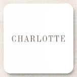 Posavasos Elegante y minimalista nombre profesional clásico<br><div class="desc">Opciones de tipo y tamaño diferentes,  herramienta de creación fácil de usar. Solo Necesitas Cambiar Nombre.</div>