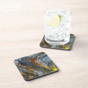 Posavasos Elegante y Moderno Gris y Dorado