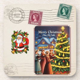 Posavasos Elegante y moderno Navidad de la familia Vintage