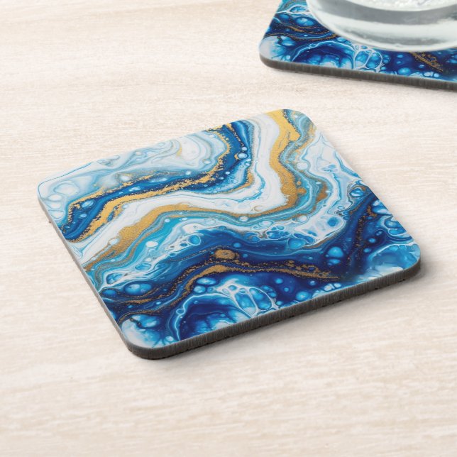 Posavasos Elegantes Baldosas decorativas de Art Fluido - Azu (Lado Izquierdo)