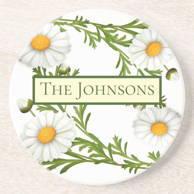 Posavasos Elegantes Daisies Cortados (Frente)