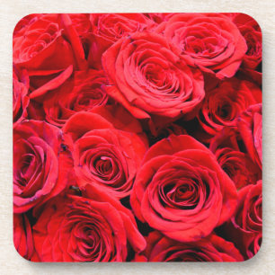 Posavasos Elegantes flores rojas florales Roses Rojos rosa j
