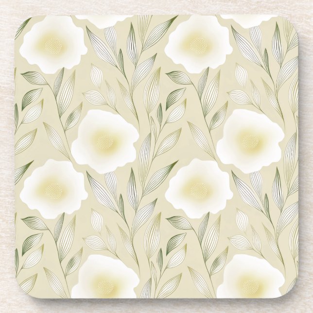 Posavasos Elegantes florines Duras Atracciones Plásticas (Frente)