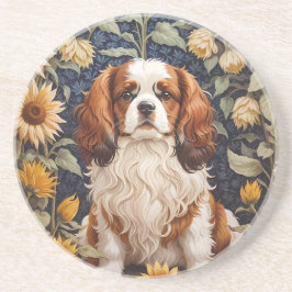 Posavasos Elegantes girasoles Cavalier King Charles Spaniel