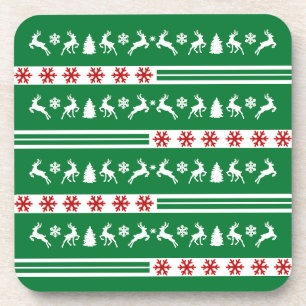 Posavasos Elegantes líneas de copos de nieve para renos