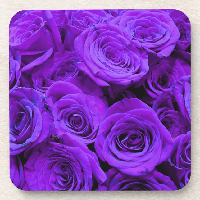 Posavasos Elegantes rosas violeta violeta rosado (Frente)