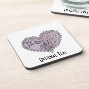 Posavasos Elegir cualquier color Spiky Edgy Fire Love Heart