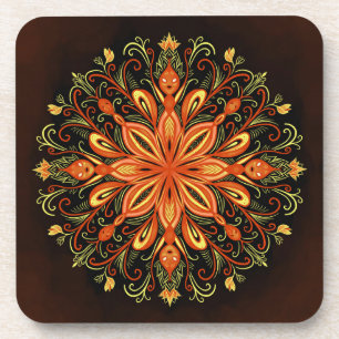Posavasos Elemento de fuego Mandala - Creatur de llama Kalei