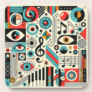 Posavasos Elementos musicales y artísticos