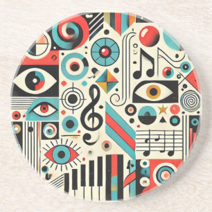 Posavasos Elementos musicales y artísticos