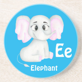 Posavasos Elephant personalizar ABC: Letra E - Añadir tu nom