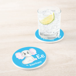 Posavasos Elephant personalizar ABC: Letra E - Añadir tu nom