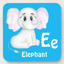 Posavasos Elephant personalizar ABC: Letra E - Añadir tu nom