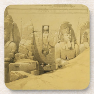Posavasos Elevación delantera del gran templo de Aboo Simbe