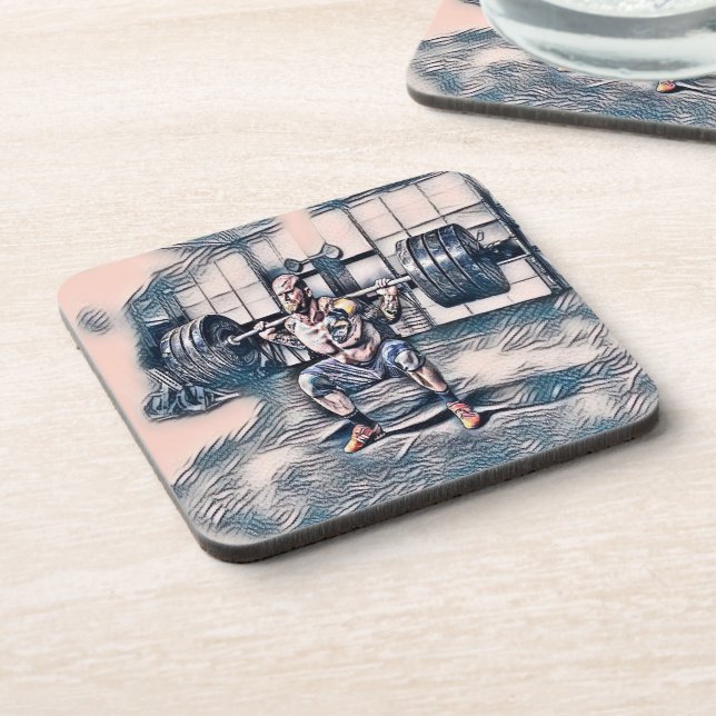 Posavasos Elevador de pesas (Lado Izquierdo)