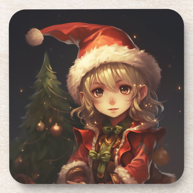 Posavasos Elf Navidades Cute (Frente)