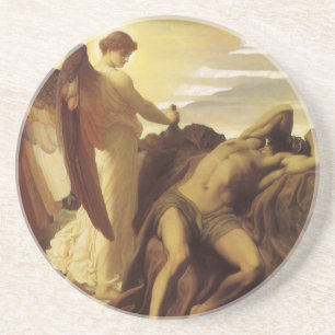 Posavasos Elías en el desierto por Lord Frederic Leighton