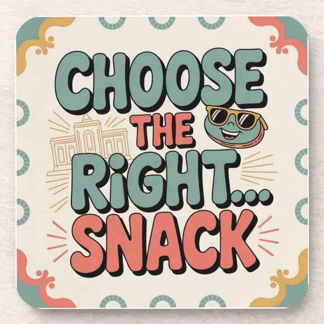 Posavasos Elige el Snack Correcto (Frente)