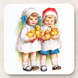 Posavasos Ellen H. Clapsaddle: Niños con los anadones