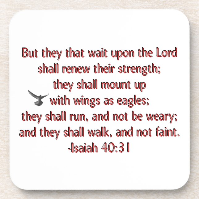 Posavasos Ellos esa espera sobre el señor (Frente)